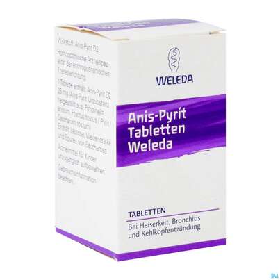 Sie sehen eine Packung Anis-pyrit Tabl Weleda 80st, Produktbild: 02 Anis-pyrit Tabl Weleda 80st, A-Nr.: 4113801 - 02