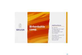 Sie sehen eine Packung Birkenkohle Cp-weleda Kapseln 20st, Produktbild: 01 Birkenkohle Cp-weleda Kapseln 20st, A-Nr.: 3576485 - 01