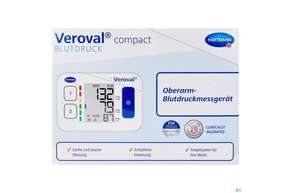 Sie sehen eine Packung Blutdruckmesser Veroval/compact Geraet Oberarm 1st, Produktbild: 01 Blutdruckmesser Veroval/compact Geraet Oberarm 1st, A-Nr.: 4897180 - 01