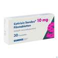 Sie sehen eine Packung Cetirizin-Sandoz Filmtabl 10mg 30st, Produktbild: 02 Cetirizin-Sandoz Filmtabl 10mg 30st, A-Nr.: 2456371 - 02