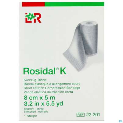 Sie sehen eine Packung Elastische Binden Rosidal Hautfarben Kraeftig 5mx 8cm 1st, Produktbild: 01 Elastische Binden Rosidal Hautfarben Kraeftig 5mx 8cm 1st, A-Nr.: 0278089 - 01