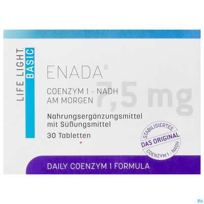 Sie sehen eine Packung Enada N.a.d.h Dr.birkmayer Tabl 7,5mg 30st, Produktbild: 01 Enada N.a.d.h Dr.birkmayer Tabl 7,5mg 30st, A-Nr.: 2963903 - 01