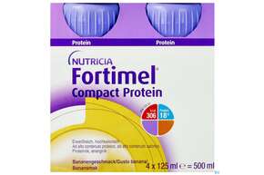 Fortimel/compact/protein 125ml Vitalflasche Banane 4st, A-Nr.: 3948716 - 01