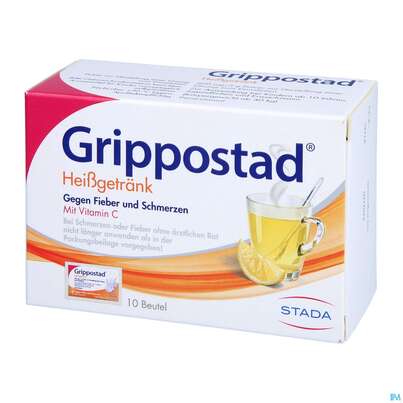 Sie sehen eine Packung Grippostad Heissgetraenk Pulver Beutel 10st, Produktbild: 05 Grippostad Heissgetraenk Pulver Beutel 10st, A-Nr.: 2436730 - 05