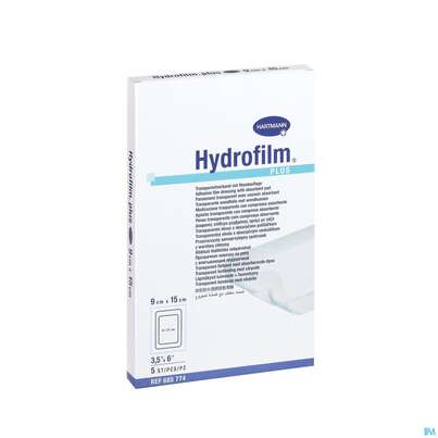 Sie sehen eine Packung Wundverband Hydrofilm/plus 9x 15cm 1st, Produktbild: 02 Wundverband Hydrofilm/plus 9x 15cm 1st, A-Nr.: 4261832 - 02