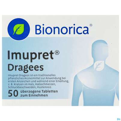 Sie sehen eine Packung Imupret Drag 50st, Produktbild: 01 Imupret Drag 50st, A-Nr.: 5514620 - 01