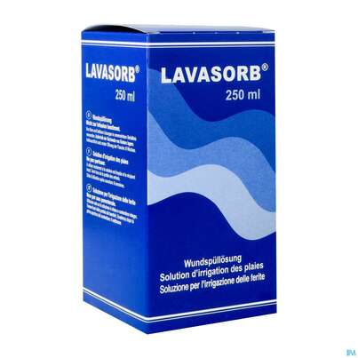 Sie sehen eine Packung Lavasorb Wundspuellösung Pl-flüssig 250ml, Produktbild: 02 Lavasorb Wundspuellösung Pl-flüssig 250ml, A-Nr.: 3753496 - 02