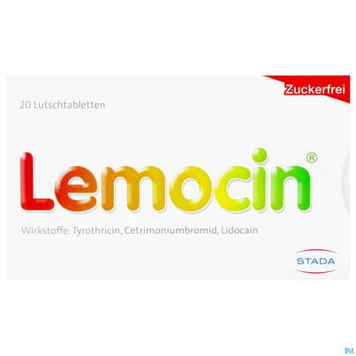 Sie sehen eine Packung Lemocin Lutschtabl 20st, Produktbild: 01 Lemocin Lutschtabl 20st, A-Nr.: 1255156 - 01