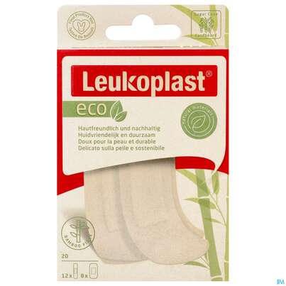 Sie sehen eine Packung Wundpflaster Leukoplast/eco Strips 2 Groessen 72765 20st, Produktbild: 01 Wundpflaster Leukoplast/eco Strips 2 Groessen 72765 20st, A-Nr.: 5689489 - 01