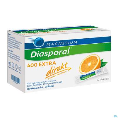 Sie sehen eine Packung Magnesium Diasporal/400 Extra Direkt Direktgranulat 50st, Produktbild: 04 Magnesium Diasporal/400 Extra Direkt Direktgranulat 50st, A-Nr.: 4282165 - 04