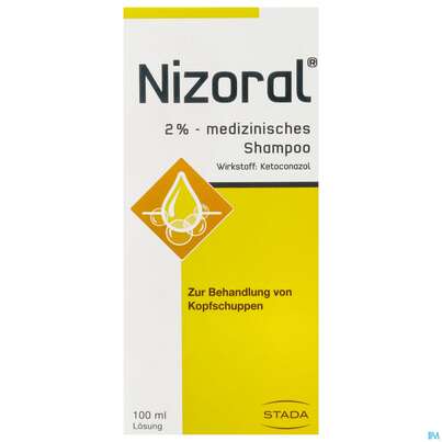 Sie sehen eine Packung Nizoral Medizin. Shampoo 2% 100ml, Produktbild: 01 Nizoral Medizin. Shampoo 2% 100ml, A-Nr.: 1444288 - 01