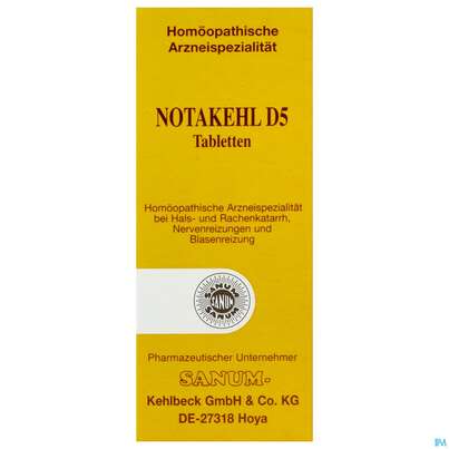 Sie sehen eine Packung Notakehl Tabl D5 20st, Produktbild: 01 Notakehl Tabl D5 20st, A-Nr.: 1532897 - 01