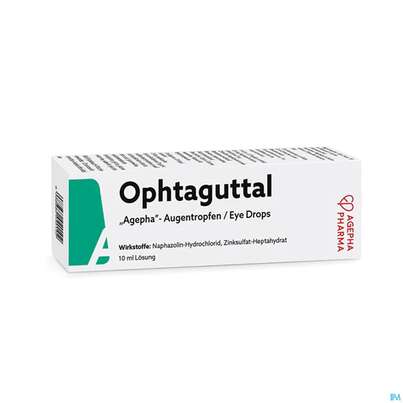 Sie sehen eine Packung Ophtaguttal-agepha Augentropfen 10ml, Produktbild: 03 Ophtaguttal-agepha Augentropfen 10ml, A-Nr.: 0040100 - 03