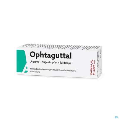 Sie sehen eine Packung Ophtaguttal-agepha Augentropfen 10ml, Produktbild: 04 Ophtaguttal-agepha Augentropfen 10ml, A-Nr.: 0040100 - 04