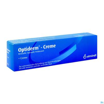 Sie sehen eine Packung Optiderm Creme 50g, Produktbild: 02 Optiderm Creme 50g, A-Nr.: 1321539 - 02