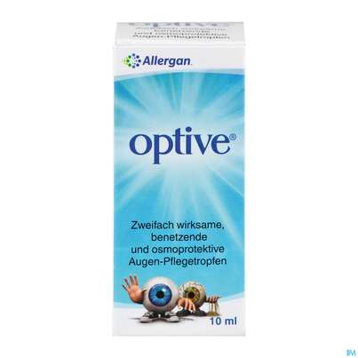 Sie sehen eine Packung Augentropfen Optive Pflege 10ml, Produktbild: 02 Augentropfen Optive Pflege 10ml, A-Nr.: 3170926 - 02