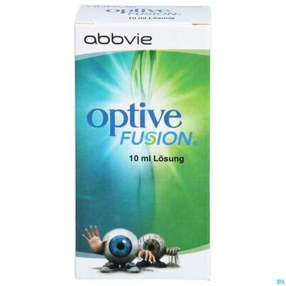 Sie sehen eine Packung Augentropfen Optive Fusion 10ml, Produktbild: 01 Augentropfen Optive Fusion 10ml, A-Nr.: 4169492 - 01