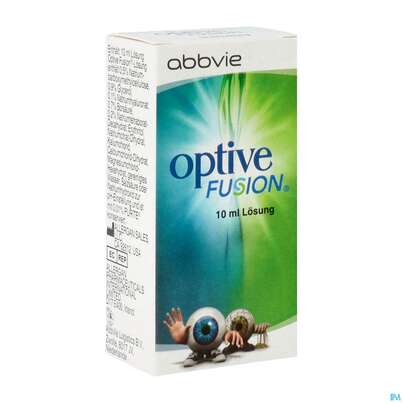 Sie sehen eine Packung Augentropfen Optive Fusion 10ml, Produktbild: 03 Augentropfen Optive Fusion 10ml, A-Nr.: 4169492 - 03