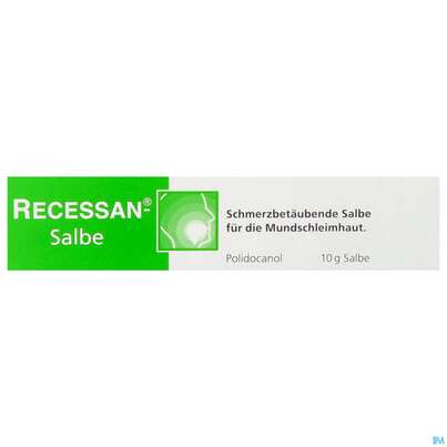 Sie sehen eine Packung Recessan Salbe 10g, Produktbild: 01 Recessan Salbe 10g, A-Nr.: 3765909 - 01