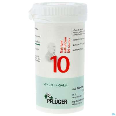 Sie sehen eine Packung Schuess 10 Na Sulf D 6 Pflu 100g, Produktbild: 01 Schuess 10 Na Sulf D 6 Pflu 100g, A-Nr.: 3703334 - 01