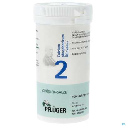 Sie sehen eine Packung Schuess 2 Calc Phos D 6 Pflu 100g, Produktbild: 01 Schuess 2 Calc Phos D 6 Pflu 100g, A-Nr.: 3703251 - 01