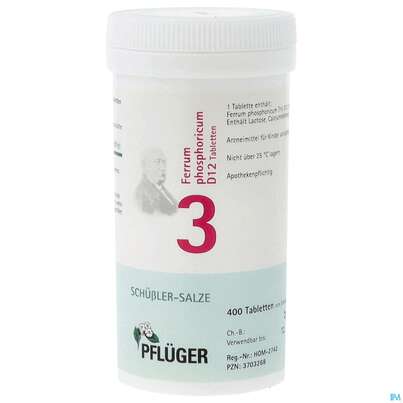 Sie sehen eine Packung Schuess 3 Ferr Phos D12 Pflu 100g, Produktbild: 01 Schuess 3 Ferr Phos D12 Pflu 100g, A-Nr.: 3703268 - 01