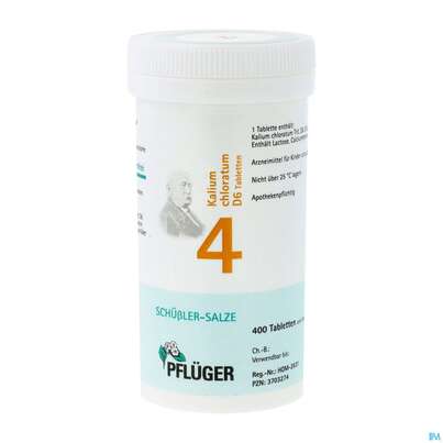 Sie sehen eine Packung Schuess 4 Kal Chlor D 6 Pflu 100g, Produktbild: 02 Schuess 4 Kal Chlor D 6 Pflu 100g, A-Nr.: 3703274 - 02