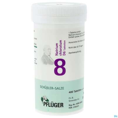 Sie sehen eine Packung Schuess 8 Na Chl D 6 Pflu 100g, Produktbild: 01 Schuess 8 Na Chl D 6 Pflu 100g, A-Nr.: 3703311 - 01