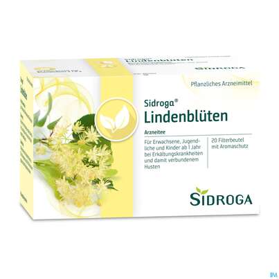 Sie sehen eine Packung Sidroga Tee Doppelkammerbeutel Lindenblueten 20st, Produktbild: 04 Sidroga Tee Doppelkammerbeutel Lindenblueten 20st, A-Nr.: 2429291 - 04