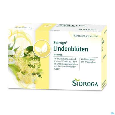 Sie sehen eine Packung Sidroga Tee Doppelkammerbeutel Lindenblueten 20st, Produktbild: 05 Sidroga Tee Doppelkammerbeutel Lindenblueten 20st, A-Nr.: 2429291 - 05