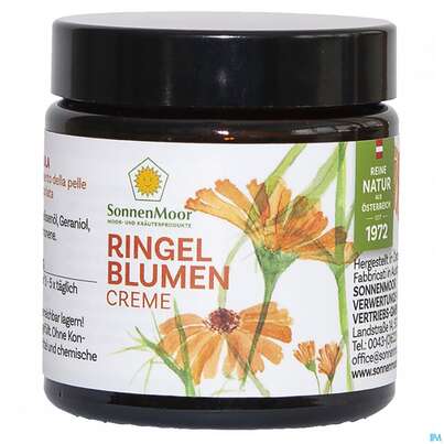 Sie sehen eine Packung Ringelblumen Creme Sonnenmoor 25g, Produktbild: 01 Ringelblumen Creme Sonnenmoor 25g, A-Nr.: 5107464 - 01
