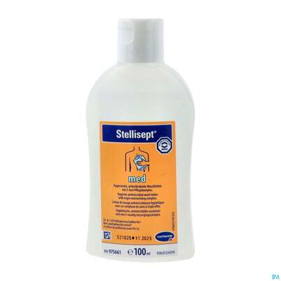 Sie sehen eine Packung Stellisept Med Antimikrob.waschlotion -hartmann 100ml, Produktbild: 02 Stellisept Med Antimikrob.waschlotion -hartmann 100ml, A-Nr.: 3699199 - 02