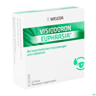 Sie sehen eine Packung Visiodoron Euphrasia Augentropfen Monodosen 10st, Produktbild: 02 Visiodoron Euphrasia Augentropfen Monodosen 10st, A-Nr.: 3433024 - 02