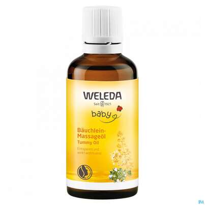 Sie sehen eine Packung Weleda Baby-baeuchlein- Massageoel 50ml, Produktbild: 01 Weleda Baby-baeuchlein- Massageoel 50ml, A-Nr.: 2572887 - 01