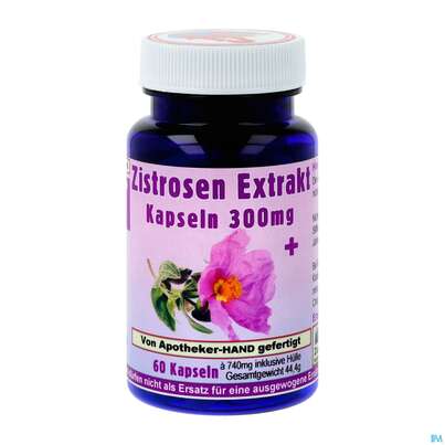 Sie sehen eine Packung Zistrosen Kapseln Extrakt 300mg Plus 60st, Produktbild: 02 Zistrosen Kapseln Extrakt 300mg Plus 60st, A-Nr.: 4254921 - 02