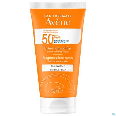 Sie sehen eine Packung Avène Sonnencreme Spf 50+ Ohne Duftstoffe 50ml, Produktbild: 02 Avène Sonnencreme Spf 50+ Ohne Duftstoffe 50ml, A-Nr.: 2840419 - 02