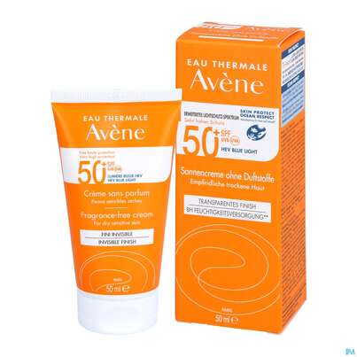 Sie sehen eine Packung Avène Sonnencreme Spf 50+ Ohne Duftstoffe 50ml, Produktbild: 08 Avène Sonnencreme Spf 50+ Ohne Duftstoffe 50ml, A-Nr.: 2840419 - 08