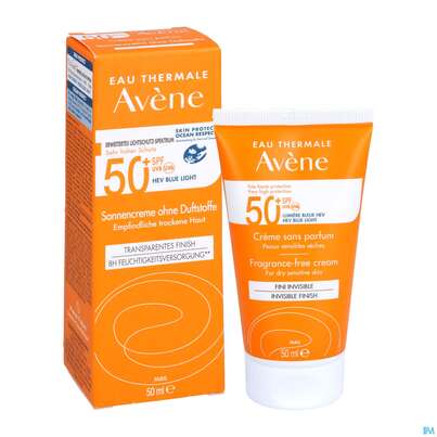 Sie sehen eine Packung Avène Sonnencreme Spf 50+ Ohne Duftstoffe 50ml, Produktbild: 09 Avène Sonnencreme Spf 50+ Ohne Duftstoffe 50ml, A-Nr.: 2840419 - 09