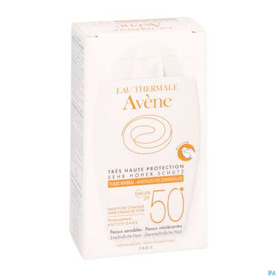 Sie sehen eine Packung Avène Mineralisches Sonnenfluid Spf 50+ 40ml, Produktbild: 04 Avène Mineralisches Sonnenfluid Spf 50+ 40ml, A-Nr.: 4606024 - 04