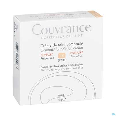 Sie sehen eine Packung Avène Couvrance Kompakt Creme-make-up Reichhaltig Porzellan 10g, Produktbild: 02 Avène Couvrance Kompakt Creme-make-up Reichhaltig Porzellan 10g, A-Nr.: 1774347 - 02