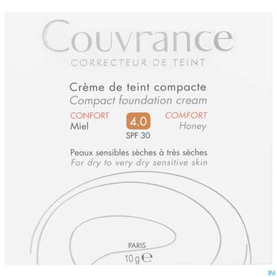 Sie sehen eine Packung Avène Couvrance Kompakt Creme-make-up Reichhaltig Honig 10g, Produktbild: 01 Avène Couvrance Kompakt Creme-make-up Reichhaltig Honig 10g, A-Nr.: 2594914 - 01