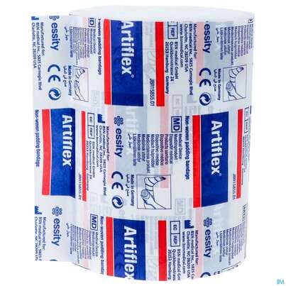 Sie sehen eine Packung Artiflex Vliespolsterbinde 3mx10cm Nr 0904600 1st, Produktbild: 01 Artiflex Vliespolsterbinde 3mx10cm Nr 0904600 1st, A-Nr.: 3451737 - 01