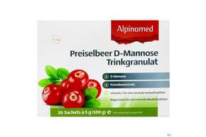 D-mannose Trinkgranulat -alpinamed Preiselbeer Sachets 20st, A-Nr.: 5451782 - 01