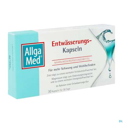 Sie sehen eine Packung Allga Med Entwaesserungs-kapseln 30st, Produktbild: 02 Allga Med Entwaesserungs-kapseln 30st, A-Nr.: 4486028 - 02