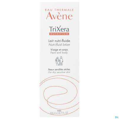Sie sehen eine Packung Avène Trixera Nutrition Reichhaltige Pflegemilch 200ml, Produktbild: 01 Avène Trixera Nutrition Reichhaltige Pflegemilch 200ml, A-Nr.: 4556929 - 01
