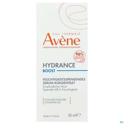 Sie sehen eine Packung Avene Hydrance Boost Serum 30ml, Produktbild: 02 Avene Hydrance Boost Serum 30ml, A-Nr.: 5724197 - 02
