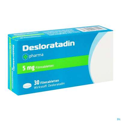 Sie sehen eine Packung Desloratadin-+pharma Filmtabl 5mg 30st, Produktbild: 02 Desloratadin-+pharma Filmtabl 5mg 30st, A-Nr.: 3903151 - 02