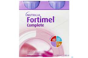 Fortimel/complete 200ml Vitalflasche Erdbeere 4st, A-Nr.: 3664829 - 01