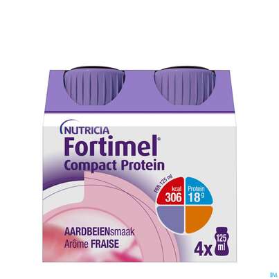 Fortimel/protein 200ml 1,5kcal Erdbeere 4st, A-Nr.: 4303312 - 02