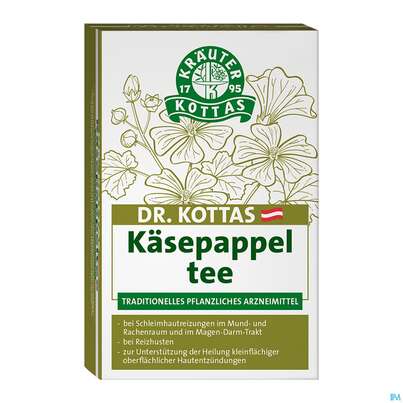 Sie sehen eine Packung Dr.Kottas Tee Kaesepappeltee 20st, Produktbild: 01 Dr.Kottas Tee Kaesepappeltee 20st, A-Nr.: 3886180 - 01